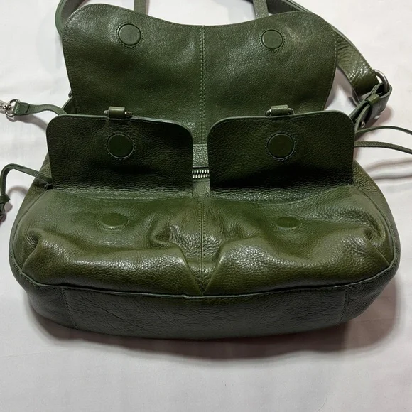 RADLEY LONDON shoulder bag green leather saddle bag - Picture 3 of 13